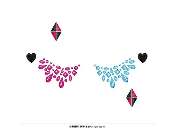 Ansiktskrystaller - Dangerous Girl 1 Ark med selvklebende stener - 13x15cm 