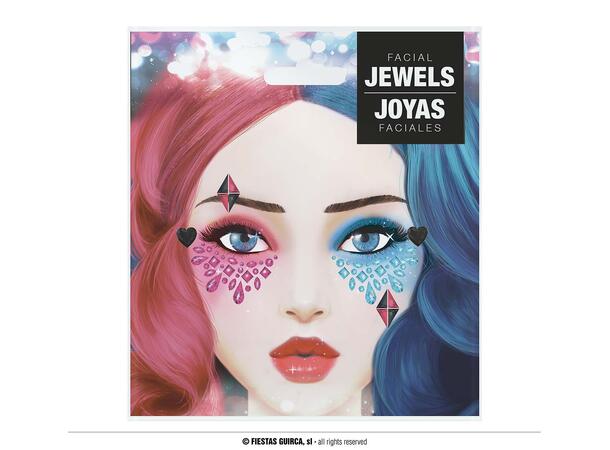 Ansiktskrystaller - Dangerous Girl 1 Ark med selvklebende stener - 13x15cm 