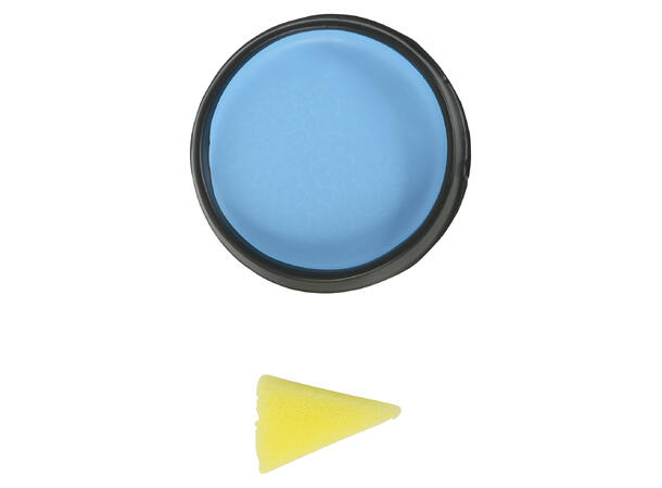 Ansiktssminke med svamp - Lyseblå 1 Boks sminke - 9g 