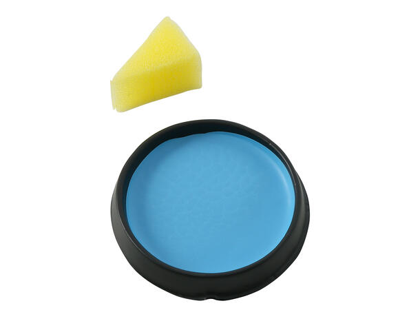Ansiktssminke med svamp - Lyseblå 1 Boks sminke - 9g 