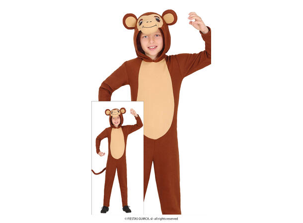 Apekostyme - Brun 1 Barnekostyme Unisex - Str 5-6 År 