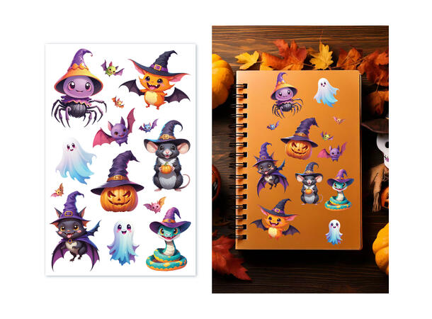 Assorterte Halloween klistremerker 1 Ark med klistremerker - 13x20cm 