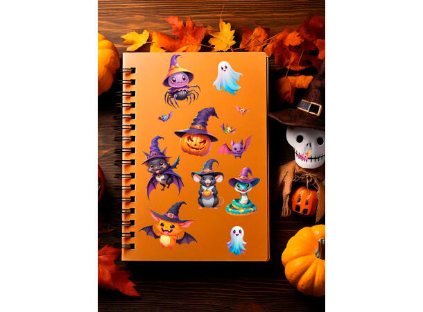 Assorterte Halloween klistremerker 1 Ark med klistremerker - 13x20cm 