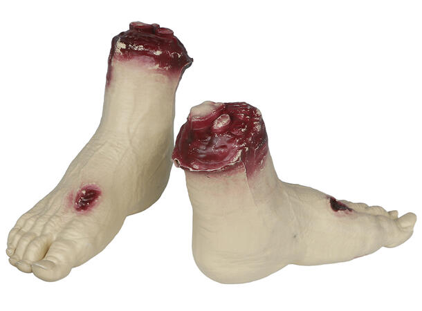 Avkappet fot - blodig 1 Dekorasjon i PVC - 25cm 