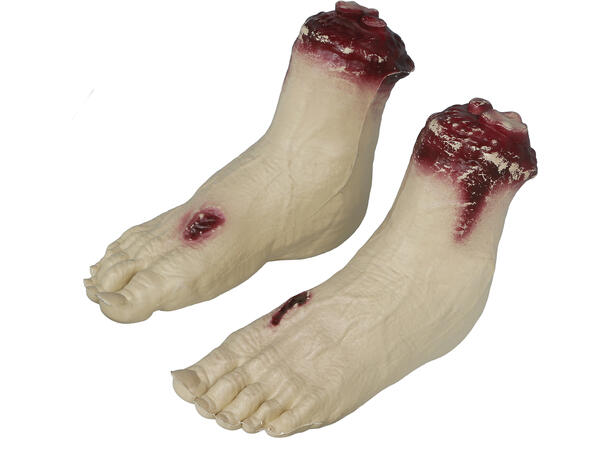 Avkappet fot - blodig 1 Dekorasjon i PVC - 25cm 