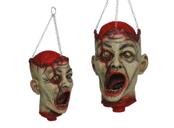Avkappet hode hengende i lemke 1 Figur m/lyd/lys/begegelse - 27cm 