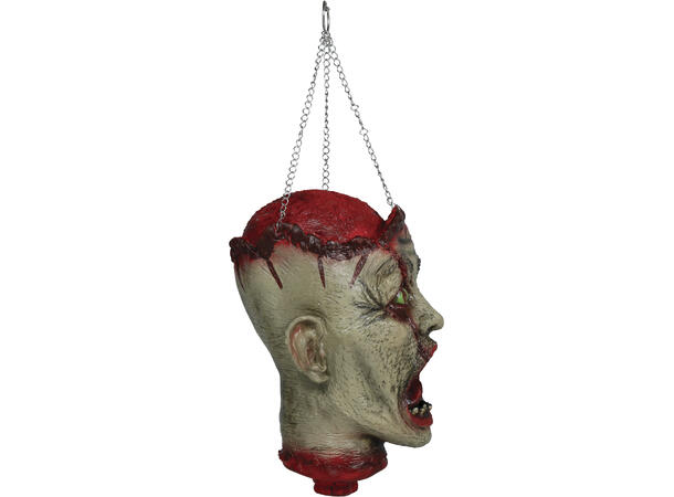 Avkappet hode hengende i lemke 1 Figur m/lyd/lys/begegelse - 27cm 