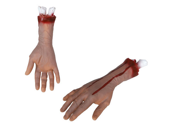 Avkappet hånd - blodig 1 Dekorasjon i lateks - 31cm 