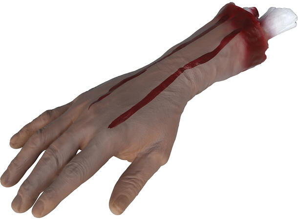 Avkappet hånd - blodig 1 Dekorasjon i lateks - 31cm 