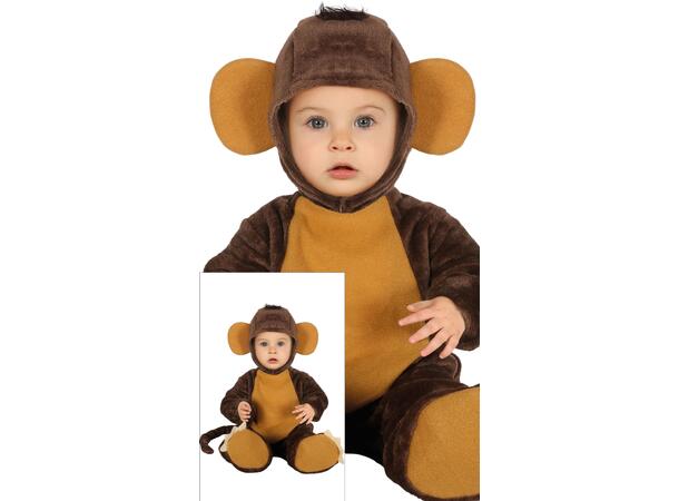 Baby Apekatt - Brun 1 Babykostyme - Str 18-24 Mnd 