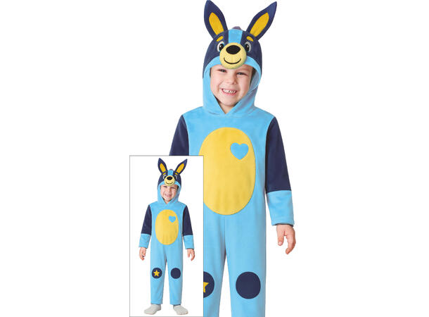 Baby Blå Hund 1 Barnekostyme til gutt - Str 3-4 År 