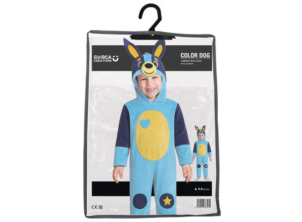 Baby Blå Hund 1 Barnekostyme til gutt - Str 3-4 År 