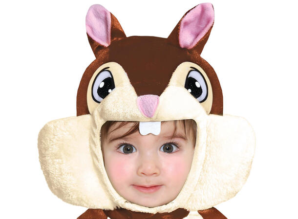 Baby Ekorn 1 Babykostyme - Str 12-18 Mnd 