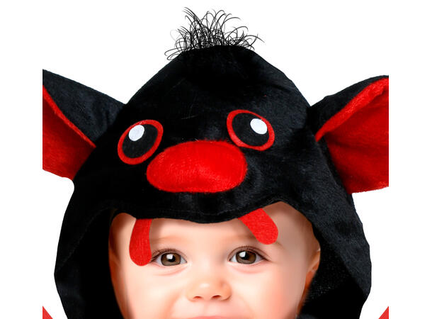 Baby Flaggermus - Rød 1 Babykostyme til gutt - Str 18-24 Mnd 