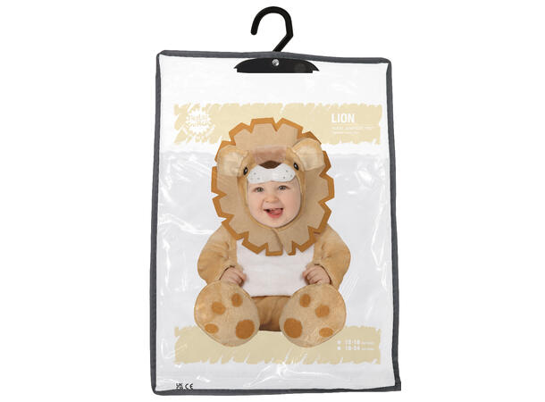 Baby Løve - Gul 1 Babykostyme - Str 12-18 Mnd 