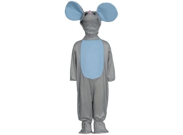 Baby Mus - Grå/Blå 1 Babykostyme - Str 18-24 Mnd 