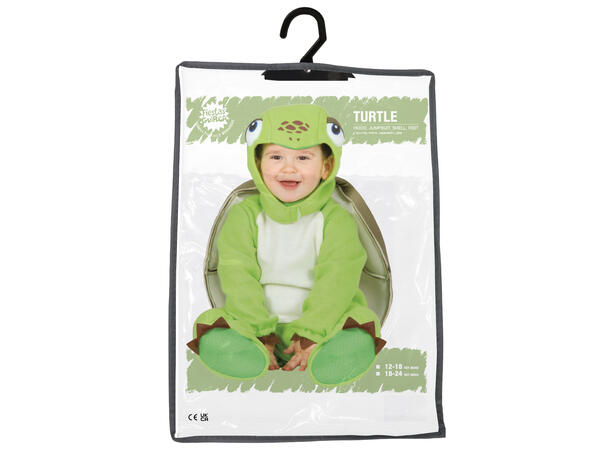 Baby Skilpadde - Grønn 1 Babykostyme - Str 18-24 Mnd 