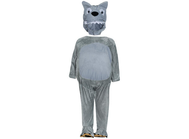 Baby Ulv - Grå 1 Babykostyme - Str 12-18 Mnd 