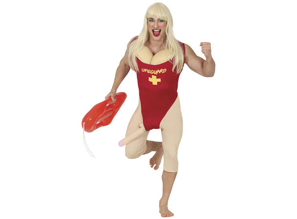 Badevakt m/pupper og penis 1 Herrekostyme - str 48-50 (M) 