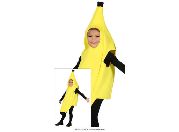 Banankostyme barn 1 Barnekostyme til gutt - Str 7-9 År 