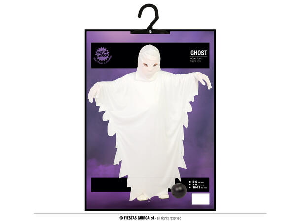 Barnespøkelse - Hvit 1 Barnekostyme til gutt - Str 3-4 År 