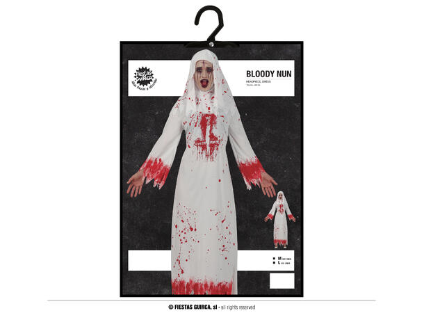 Blodig nonnekostyme - Hvit 1 Damekostyme - str 38-40 (M) 