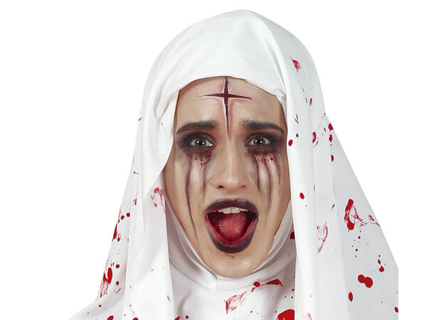 Blodig nonnekostyme - Hvit 1 Damekostyme - str 38-40 (M) 