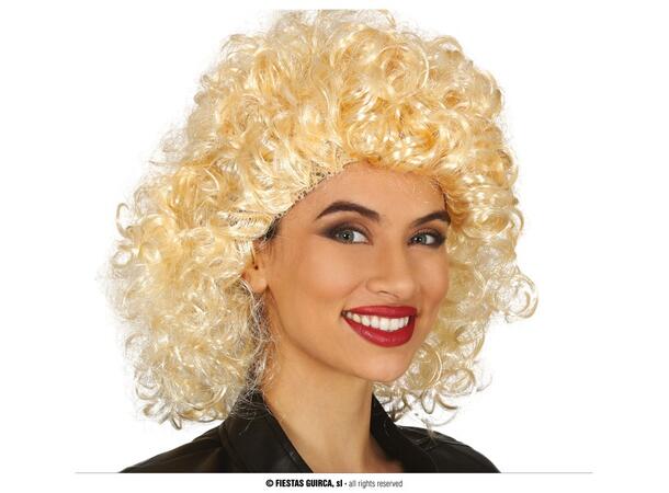 Blond parykk med krøller - 50-tall 1 Parykk i syntetisk hår - Dame 