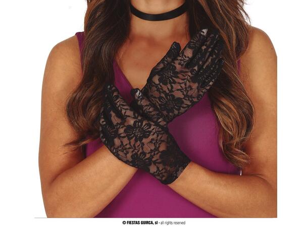 Blondehansker - Sort - Korte 1 Par hansker - 22cm 