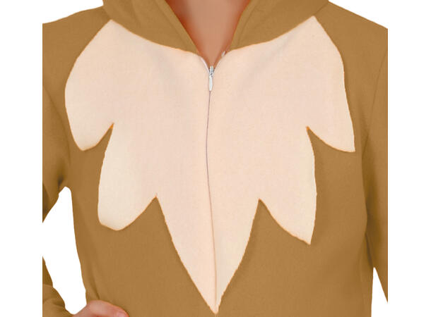 Brun revekostyme - Onepiece 1 Barnekostyme Unisex - Str 7-9 År 