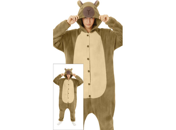 Capybara - Onepiece - Grønn 1 Herrekostyme - str 48-50 (M) 