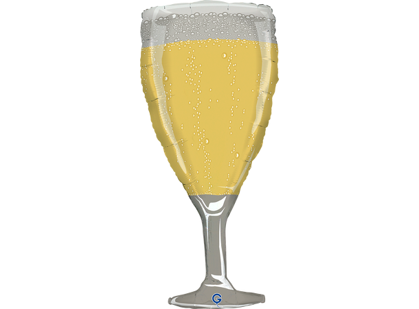 Champagneglass 1 Folieballong med form - (36x80 cm) 