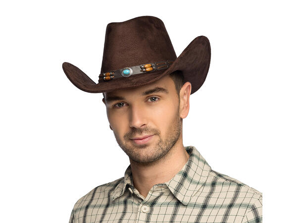 Cowboyhatt - Brody - Semsket brun 1 Hatt til voksen - Onesize 