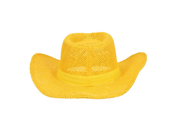 Cowboyhatt - Netting - Gul 1 Hatt til voksen - Onesize 