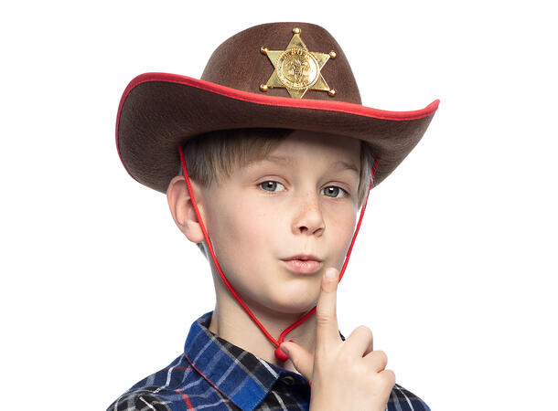 Cowboyhatt - Rookie Sheriff - Brun 1 Hatt til barn 