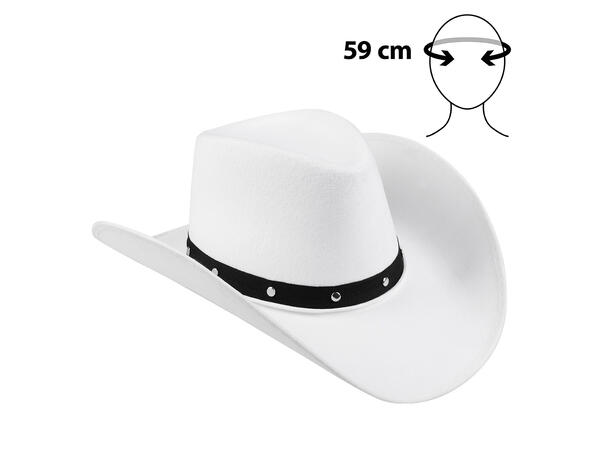 Cowboyhatt - Wichita - Hvit 1 Hatt til voksen - Onesize 