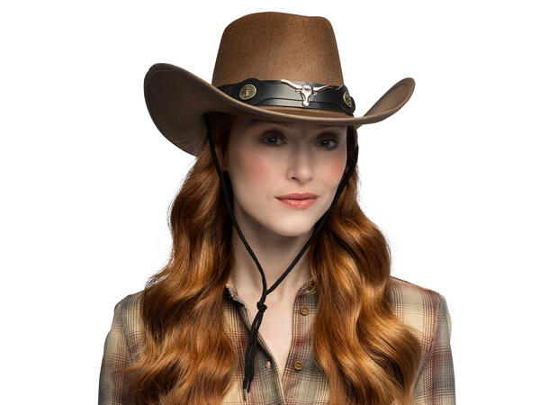 Cowboyhatt - Wyatt - Brun 1 Hatt til voksen - Onesize 