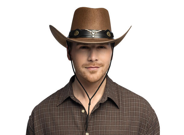 Cowboyhatt - Wyatt - Brun 1 Hatt til voksen - Onesize 