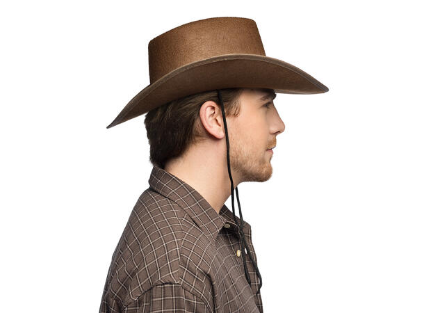 Cowboyhatt - Wyatt - Brun 1 Hatt til voksen - Onesize 