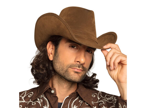 Cowboyhatt - Wyoming - Brun 1 Hatt til voksen - Onesize 