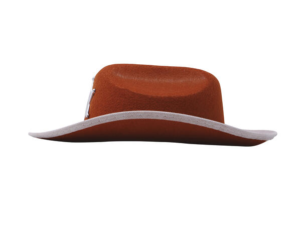 Cowboyhatt m/stjerne - brun - til barn 1 Hatt til barn - Onesize 