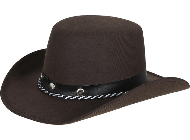 Cowboyhatt til barn - Brun 1 Hatt i filt til barn - Onesize 