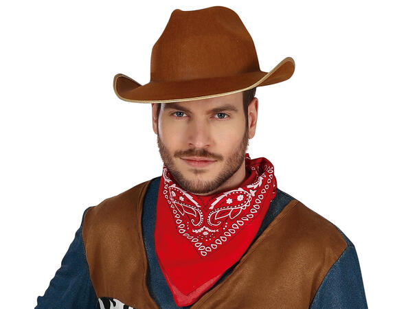 Cowboykostyme - 4 Deler 1 Herrekostyme - str 48-50 (M) 