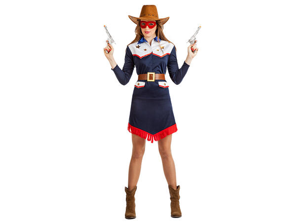 Cowgirl kostyme - Samantha 1 Damekostyme - Str M/L 