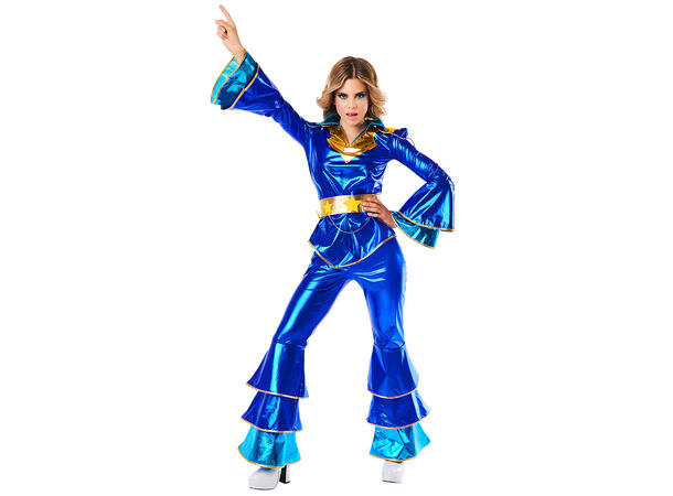 Dancing Queen - Blå 1 Damekostyme - Str XXL 