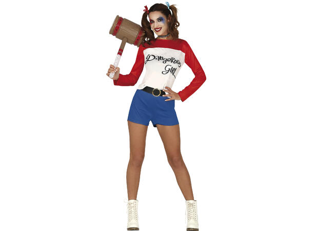 Dangerous Girl - Rød/hvit/blå 1 Damekostyme - str 42-44 (L) 