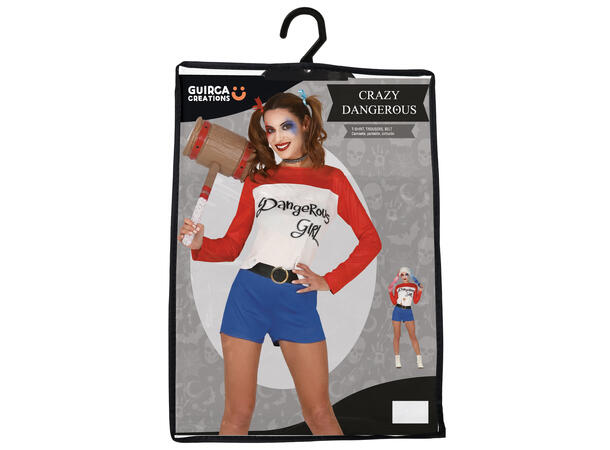 Dangerous Girl - Rød/hvit/blå 1 Damekostyme - str 42-44 (L) 