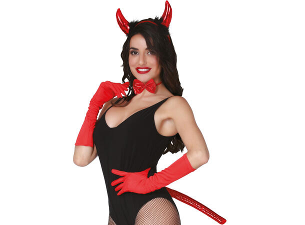 Demonsett - Hale/horn/Sløyfe 1 Sett med 3 deler 