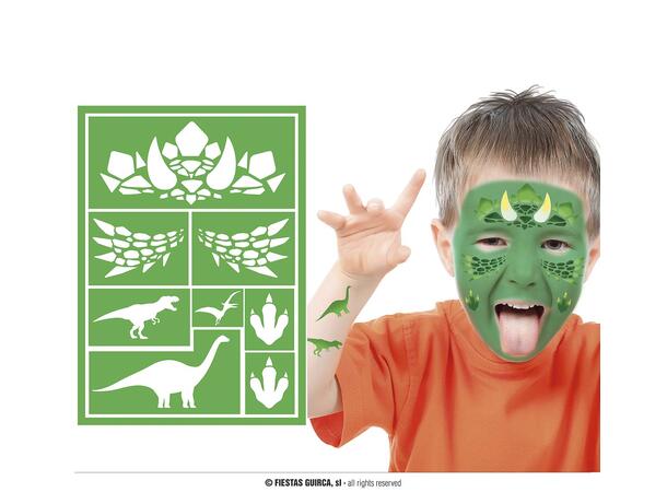 Dinosaur 1 Selvklebende sminkesjablong - 14x20cm 