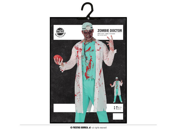 Doktor Zombie - Mann 1 Kostyme til herre - 48-50 (M) 